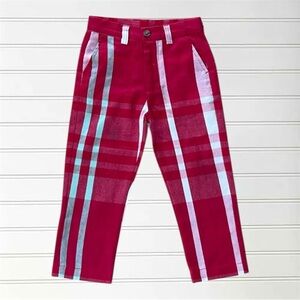 MAISONETTE PETIT PEONY VGUC Christmas Holiday Plaid Adjustable Waist Pants